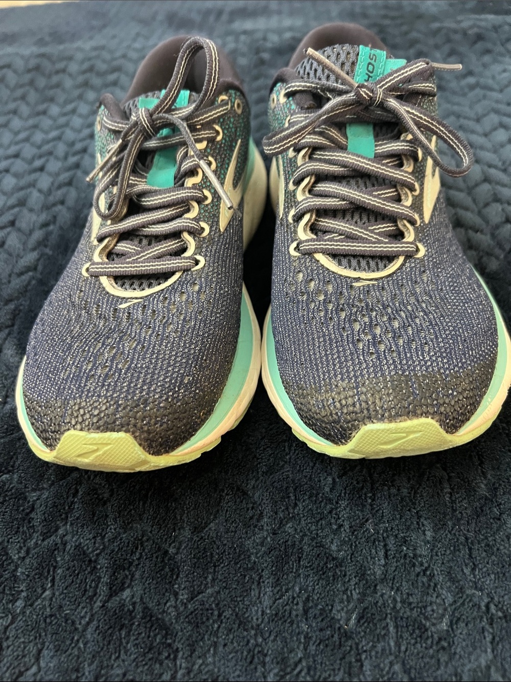 Brooks Women's Ghost Navy Running/Outdoor Shoes with Teal & Silver Accents 8.5 - Picture 8 of 12